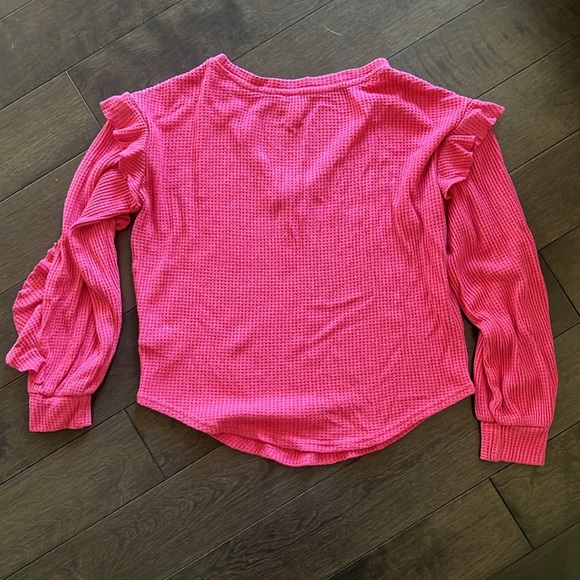 PILCRO Anthropologie ruffle detail waffle knit top - Picture 5 of 5